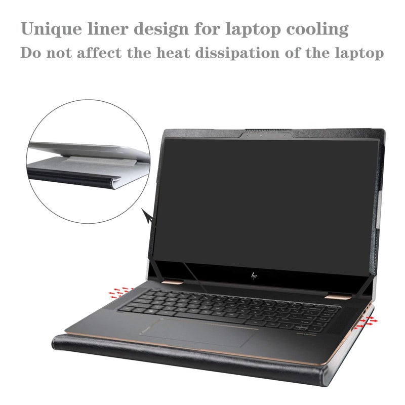 Alapmk Protective Case Cover for HP Spectre x360 15 15-dfXXXX & case for Lenovo ideapad S145 15 S145-15IWL/IdeaPad 3 15IIL05/case for Lenovo V15 IKB 15.6" Laptop,Black - Image 4